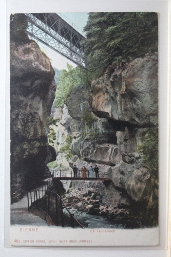AK Bienne Le Taubenloch 1906 gebraucht #PI587