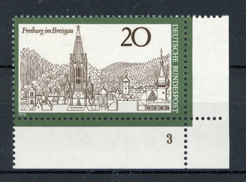 Bund 654 postfrisch FN/ Formnummer 3 (X) #IY203