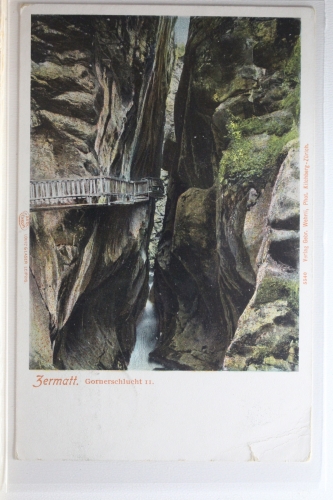 AK Zermatt Gornerschlucht 1906 gebraucht #PI593