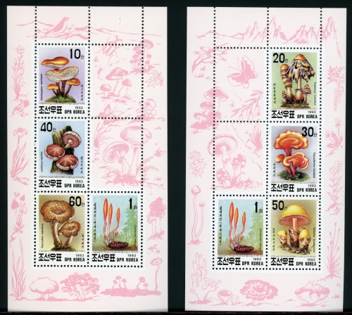 Nordkorea Kleinbogensatz 3373-3379 postfrisch Pilze #IF496