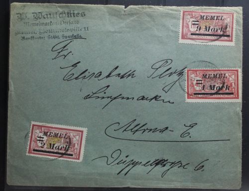 Memel auf Brief als Mischfrankatur #BB068