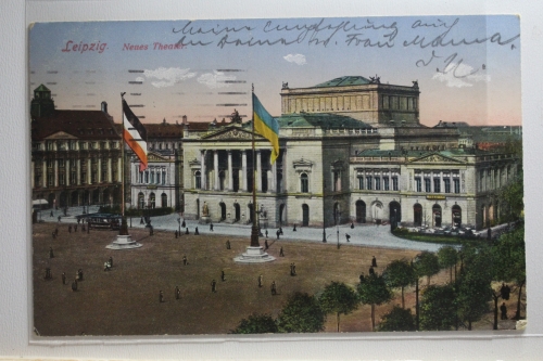 AK Leipzig Neues Theater 1915 gebraucht #PI669