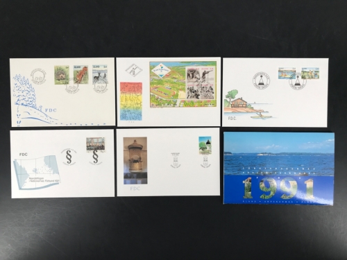 Aland FDC´s Jahrgang 1991 kpl. #JJ507