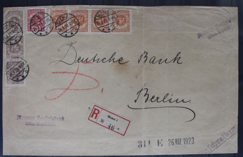 Memel 3x 141,4x 143,146 auf Brief als Mischfrankatur E-Brief nach Berlin #BB322