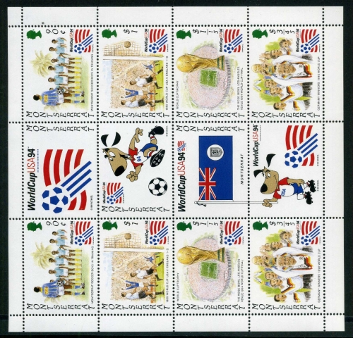 Montserrat Kleinbogen 896-99 postfrisch Fußball #GE452