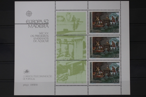 Portugal Madeira Block 3 mit 77 postfrisch Europa #UV078