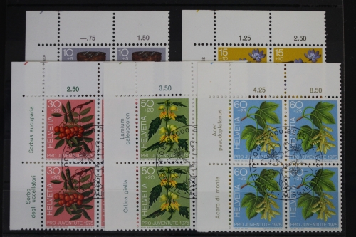 Schweiz 1062-1066 gestempelt als 4er Einheit #US969