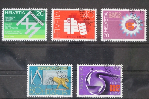 Schweiz 1216-1220 gestempelt