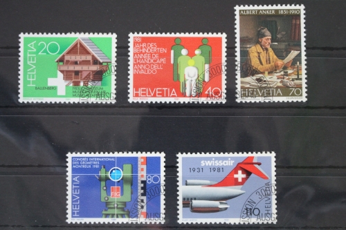 Schweiz 1191-1195 gestempelt