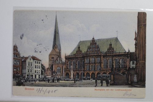 AK Bremen Marktplatz mit Liebfrauenkirche 1906 gebraucht #PI873