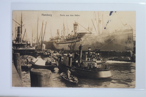 AK Hamburg Partie aus dem Hafen 1913 gebraucht #PI960