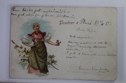 AK Pilsen Künstlerkarte 1900 gebraucht #PI969