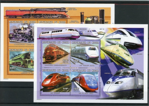 Niger Kleinbogen 1745-1748, 53-56 postfrisch Eisenbahn #IY171