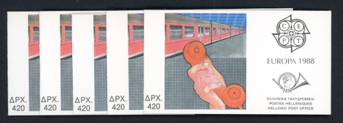 Griechenland 5 Markenheftchen MH 8 postfrisch CEPT 1988 #JJ859