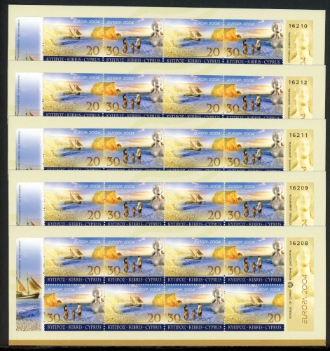 Zypern 5x Markenheftchen MH 5 postfrisch CEPT 2004 #JJ869
