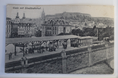 AK Glatz Stadtbahnhof 1929 gebraucht #PJ121