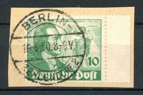 Berlin 61 Bogenrand Vollstempel Briefstück #JJ901