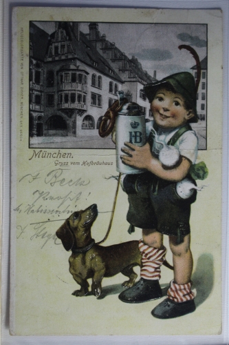 AK München Gruß vom Hofbräuhaus 1904 gebraucht #PJ152
