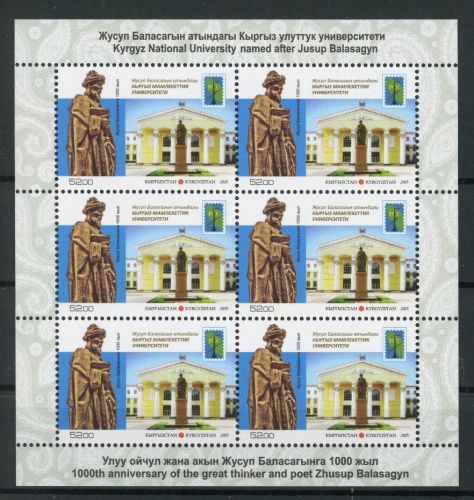 Kirgisistan Kleinbogen 837-838 A postfrisch Kommunikation #JK203