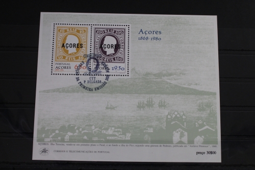 Portugal Azoren Block 1 mit 334-335 gestempelt