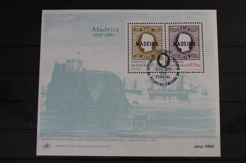 Portugal Madeira Block 1 mit 62-63 gestempelt