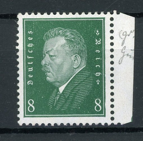 Deutsches Reich 412 z mit Falz Befund Schlegel #JK232