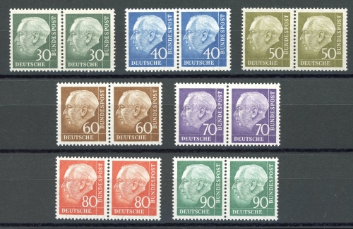 Bund waag. Paare 259-265 postfrisch