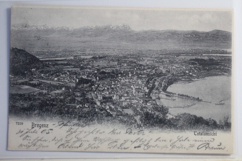 AK Bregenz Totalansicht 1905 gebraucht #PJ196