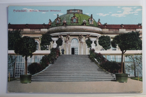 AK Potsdam Schloss Sanssouci (Mittelbau) ungebraucht #PJ224