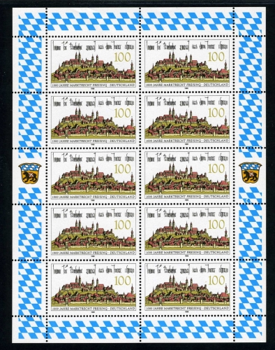 Bund Zehnerbogen 1856 Bonn Ersttagssonderstempel #IN802