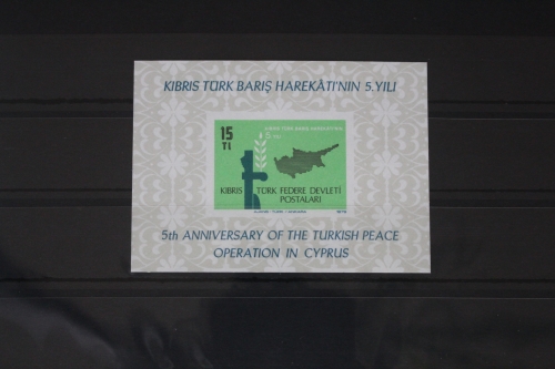Türkisch-Zypern Block 1 mit 70 postfrisch