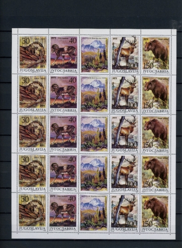 Jugoslawien ZD Bogen 2206-2209 postfrisch Wildtiere #JE768
