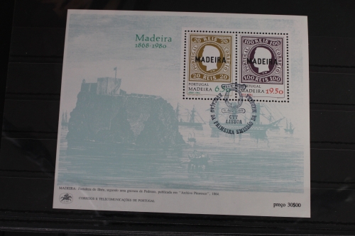 Portugal Madeira Block 1 mit 62-63 gestempelt #VO256