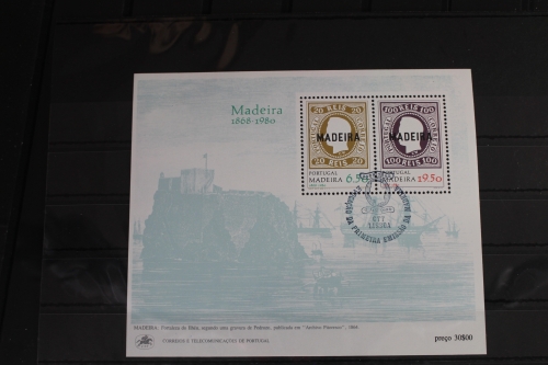 Portugal Madeira Block 1 mit 62-63 gestempelt #VO257