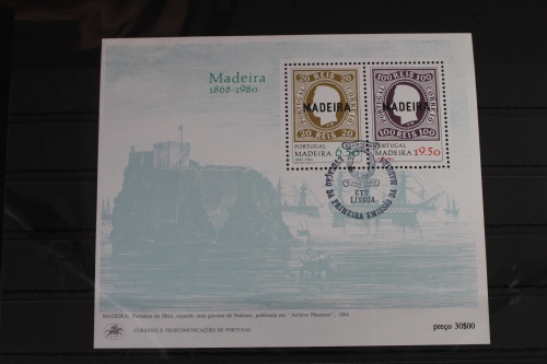 Portugal Madeira Block 1 mit 62-63 gestempelt #VO258