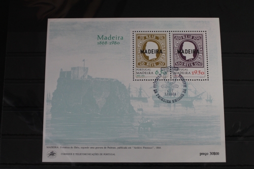 Portugal Madeira Block 1 mit 62-63 gestempelt #VO259