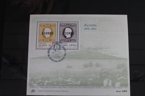 Portugal Azoren Block 1 mit 334-335 gestempelt #VO265