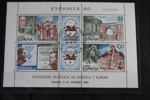 Spanien Block 21 mit 2471-2474 gestempelt #VO403