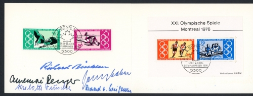 Bund Originalautogramme von Annemarie Renger, Georg Leber, R.Stücklen u.A #JK298
