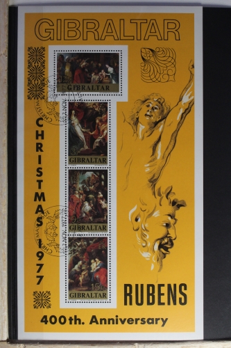 Gibraltar Block 4 mit 367-370 gestempelt