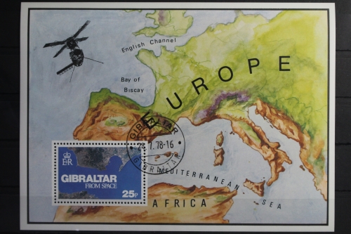 Gibraltar Block 5 mit 372 gestempelt