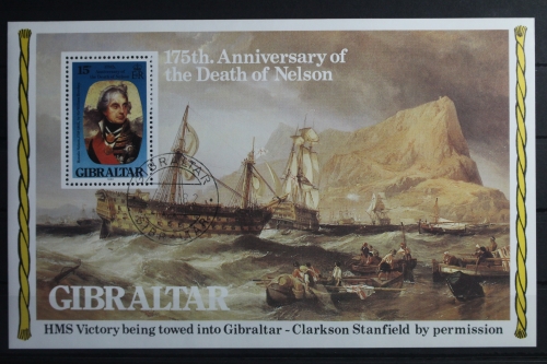 Gibraltar Block 7 mit 411 gestempelt #VO105