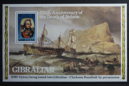 Gibraltar Block 7 mit 411 gestempelt