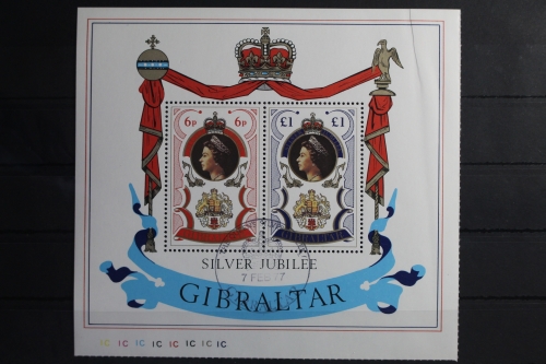 Gibraltar Block 3 mit 346-347 gestempelt