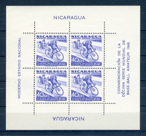 Nicaragua Block 22 postfrisch Radsport #JK349