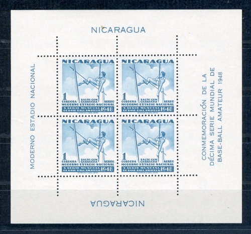 Nicaragua Block 24 postfrisch Stabhochsprung #JK351
