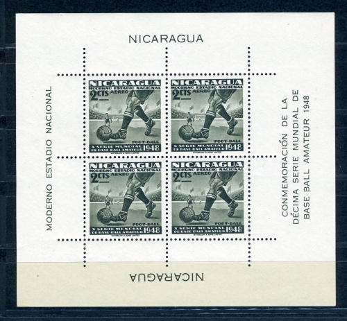 Nicaragua Block 15 postfrisch Fussball #JK353