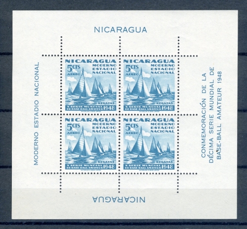 Nicaragua Block 18 postfrisch Segelregatta #JK355