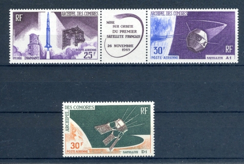 Komoren 72-74 postfrisch Satelliten #JK396