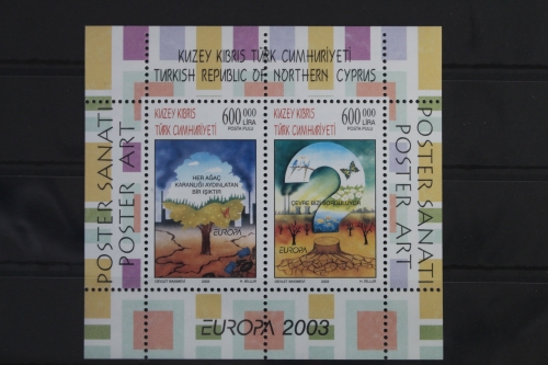 Türkisch-Zypern Block 21 mit 578-579 postfrisch